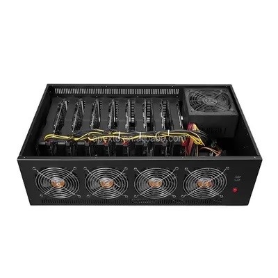 Apexto ATX Power Mining Rig Machine, อลูมิเนียมอัลลอยด์ ETH Mining Pc Case